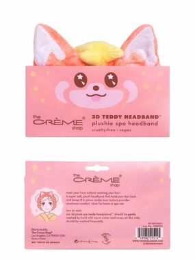 The Crème Shop 3D Teddy Plush Spa Headband